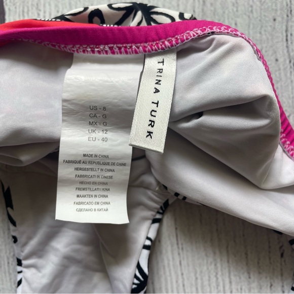 Trina Turk Tanzania Scarf Halter Tankini Swimsuit Size 8 - Picture 13 of 16